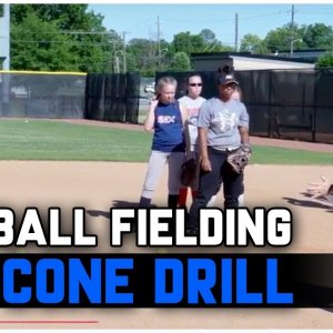 Youth Softball Fielding - The Cone Drill - Coach Christina Steiner-Wilcoxson - YouTube