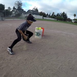 Samantha Rey 10yrs old Fielding Workout - YouTube