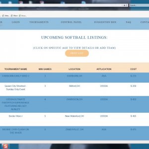 Tutorial Video how to view Softball tournaments