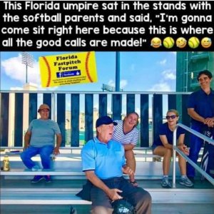 Umpire in stands