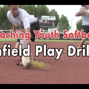 Coaching Youth Softball: Infield Play Drills - YouTube